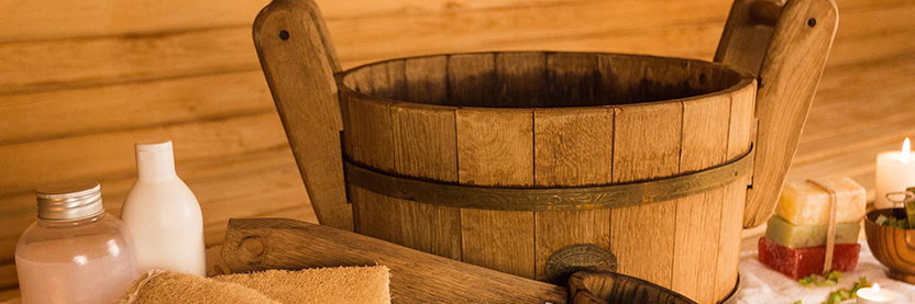 Aufguss Materialien in der Sauna